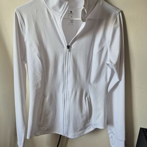 Velocity White Lightweight Zip Jacket